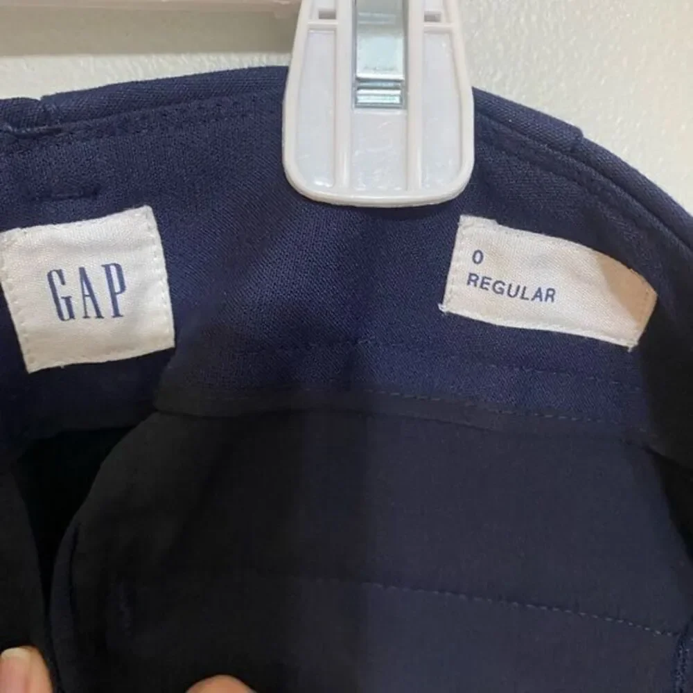 Gap Navy Blue True Indigo Hi-Rise ‎ Belted Cropped Pants, SIZE 0